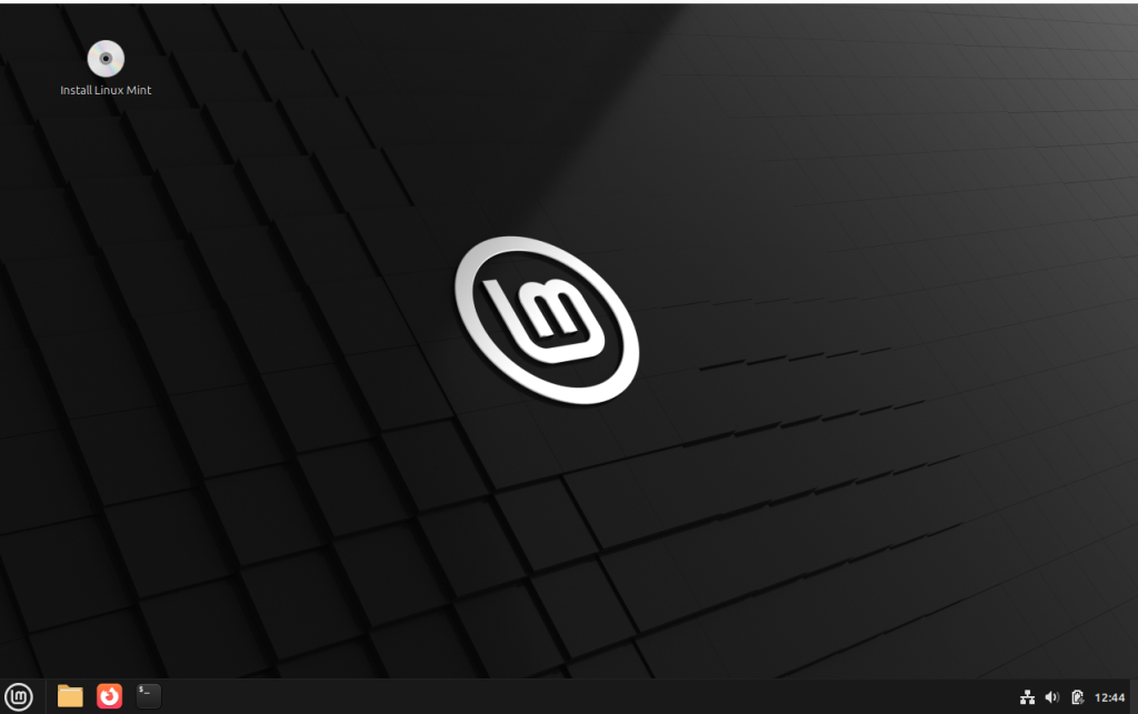 Linux Mint Xia Desktop nach Start vom USB-Stick